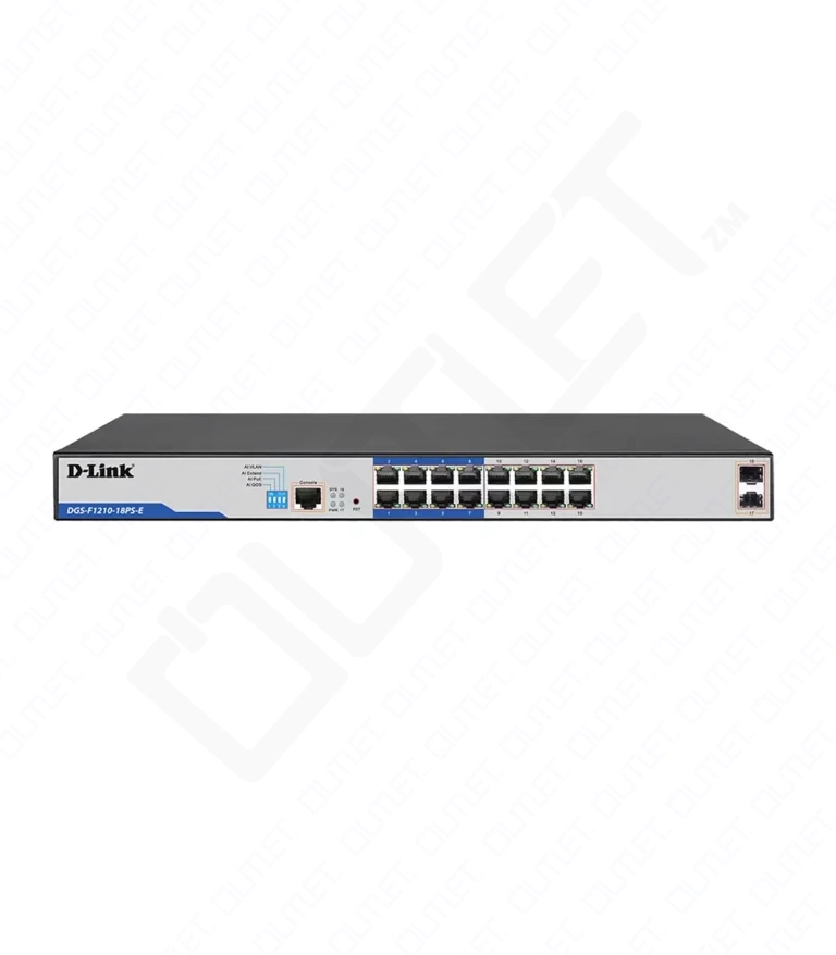 D-Link Layer 2 Gigabit Managed Long Range PoE+ Surveillance Switch (DGS-F1210-18PS-E)