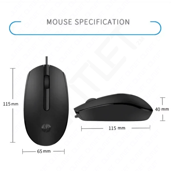 HP M10 Black USB Wired Mouse