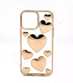 Monkii Golden Heart-Shaped Bubbles Design iPhone Case - Gold