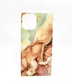 Monkii Sharp-Edged Clear Mable Patterned iPhone Case