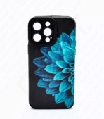 Monkii Vibrant Dahlia Flower Textured Case - Turquoise