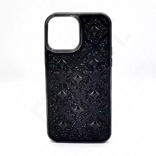 Monkii Premium Black Diamond & Rhinestone iPhone Case
