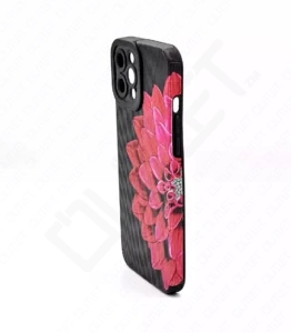 Monkii Vibrant Dahlia Flower Textured Case - Pink