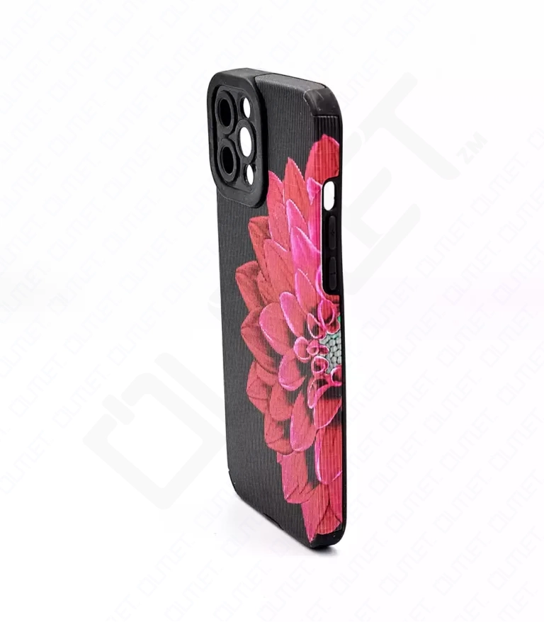 Monkii Vibrant Dahlia Flower Textured Case - Pink
