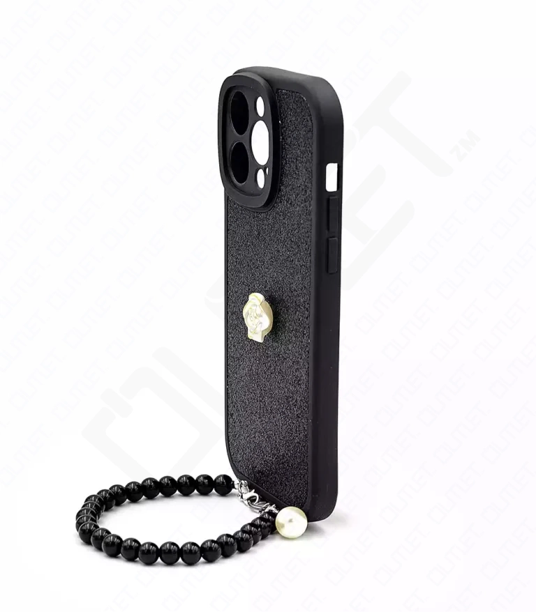 Monkii Ivory Rose Textured Finish iPhone Case - Black