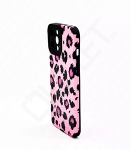 Monkii Leopard Print Textured iPhone Case - Pink