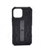 Monkii Textured Anti-Fall iPhone Case with Stand - Black