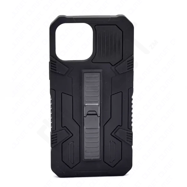Monkii Textured Anti-Fall iPhone Case with Stand - Black