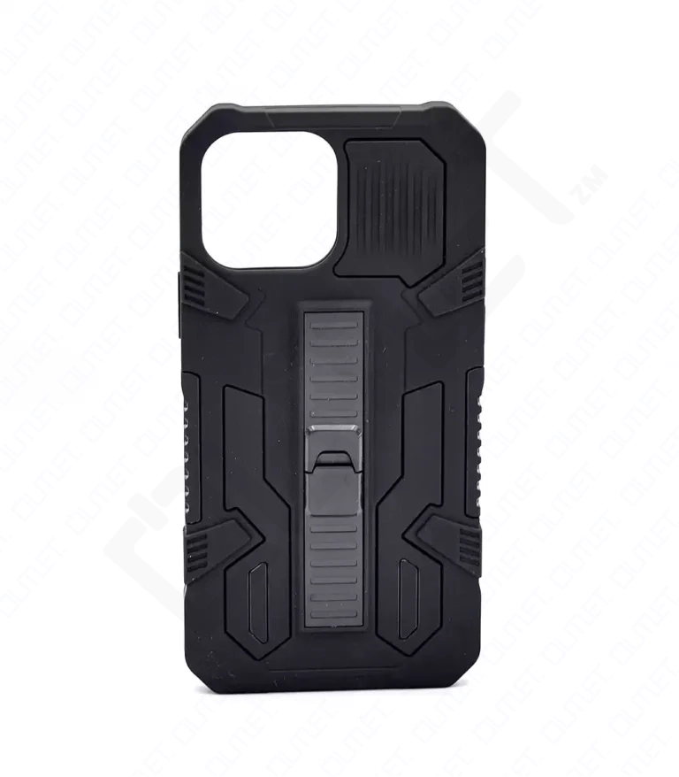Monkii Textured Anti-Fall iPhone Case with Stand - Black