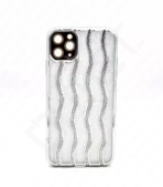 Monkii Elegant Wavy Textured iPhone Case - Silver