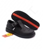 FitKids Original 90610 Black Genuine Leather Girls School Shoes