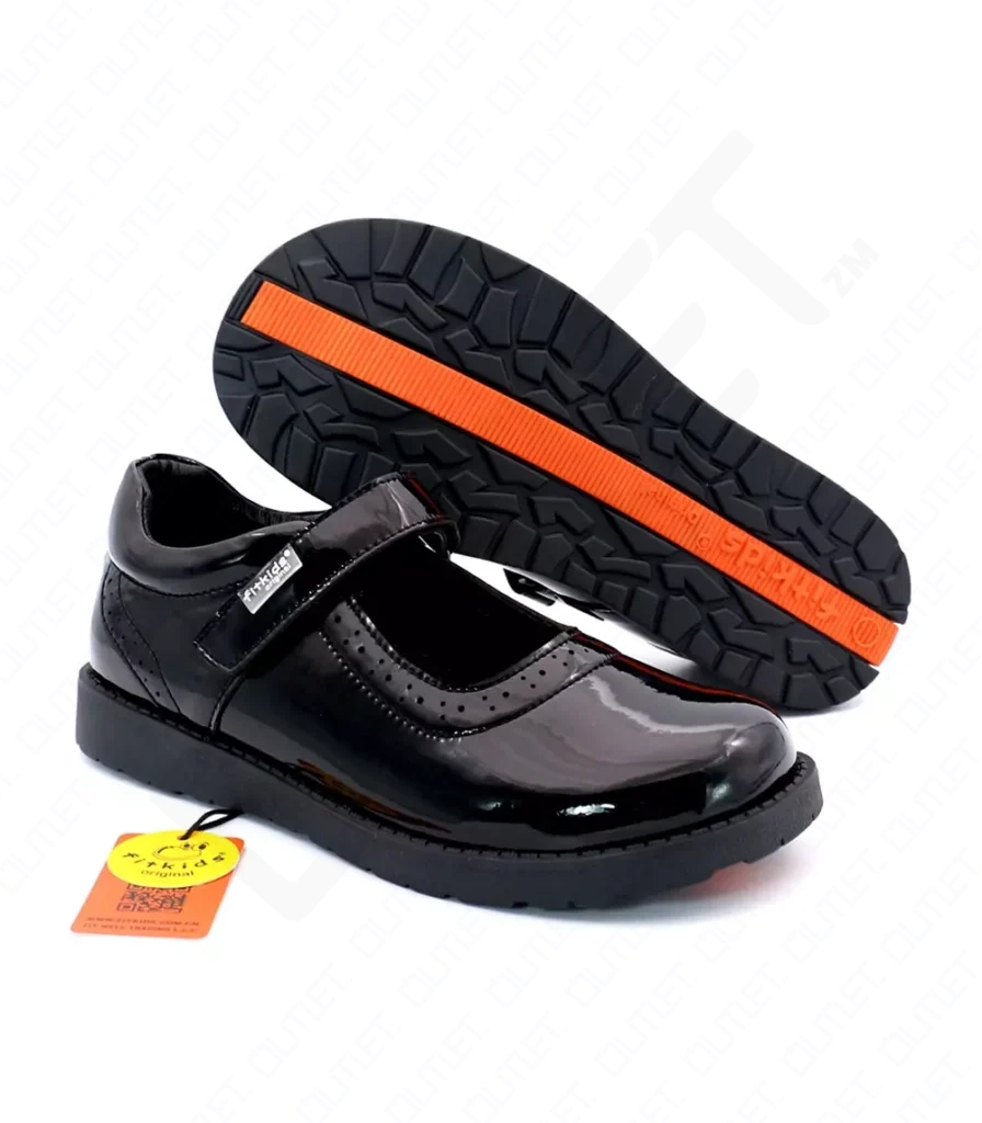 FitKids Original HY617-5B Black Patent Leather Girls Shoes