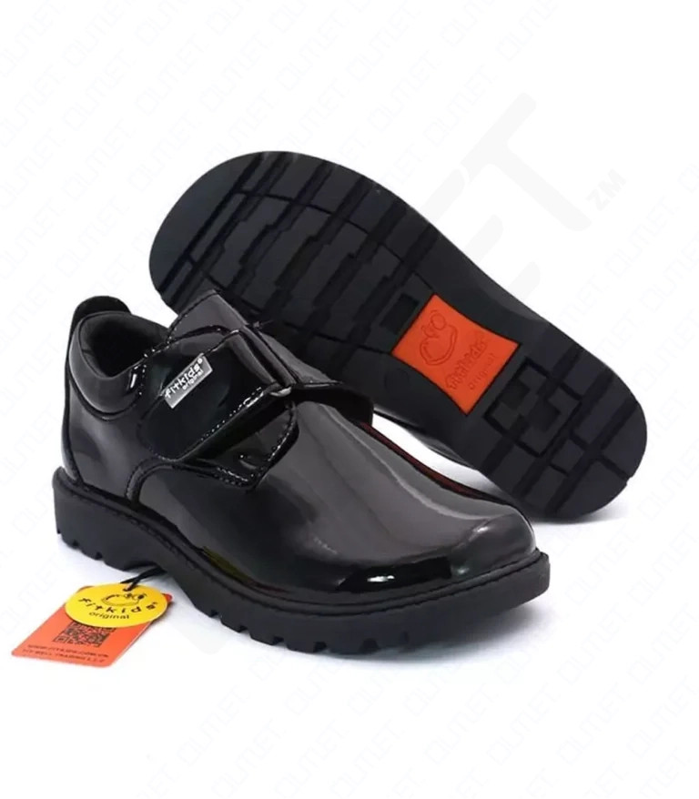 FitKids Original P9B013 Black Patent Leather Boys Shoes