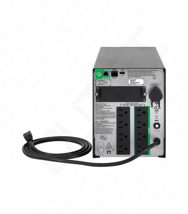 APC Smart-UPS, Line Interactive, 1500VA, 120V, 8x NEMA 5-15R Outlets, SmartConnect Port+SmartSlot
