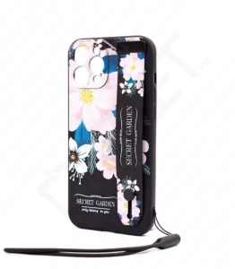 Monkii Elegant Secret Garden Floral iPhone Case with Hand Strap