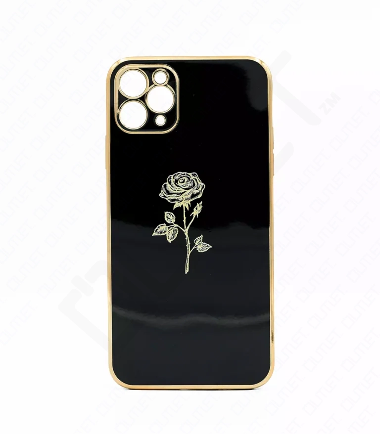 Monkii Classic Midnight Bloom Glossy iPhone Case