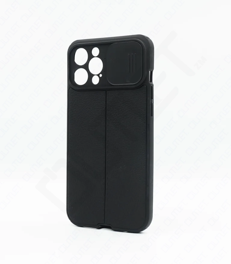 Monkii Matte Black Leather Texture iPhone Case
