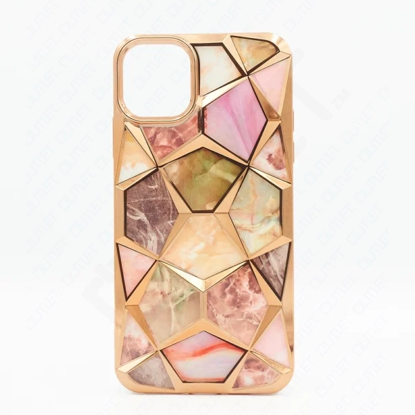 Monkii 3D Geometric Textured Marble iPhone Case