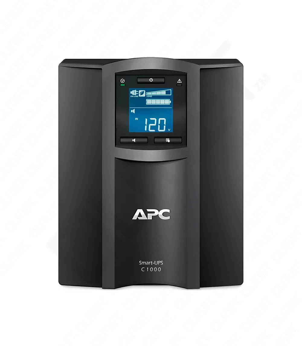 APC Smart-UPS C, Line Interactive, 1000VA, Tower, 120V, 8x NEMA 5-15R outlets, AVR, Graphic LCD
