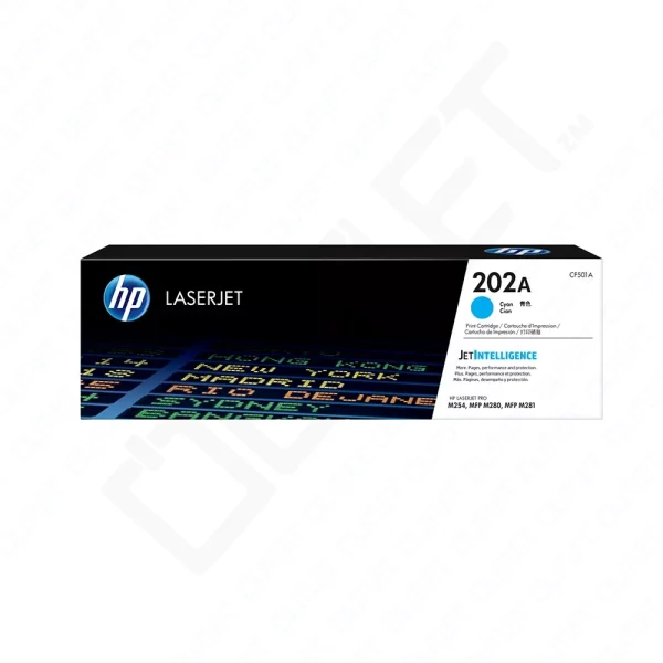 HP 202A Original LaserJet Toner Cartridge CF501A - Cyan