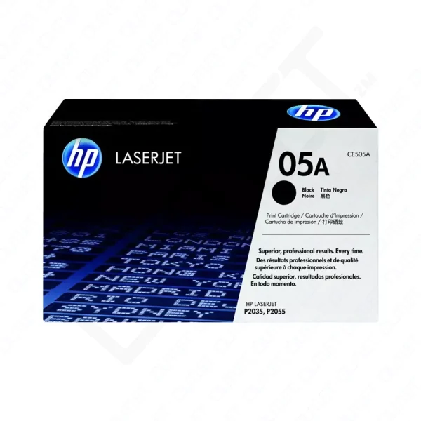 HP 05A Black Original LaserJet Toner Cartridge (CE505A) - Black