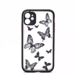 Monkii Frosted Minimalist Butterfly Pattern Case - Black