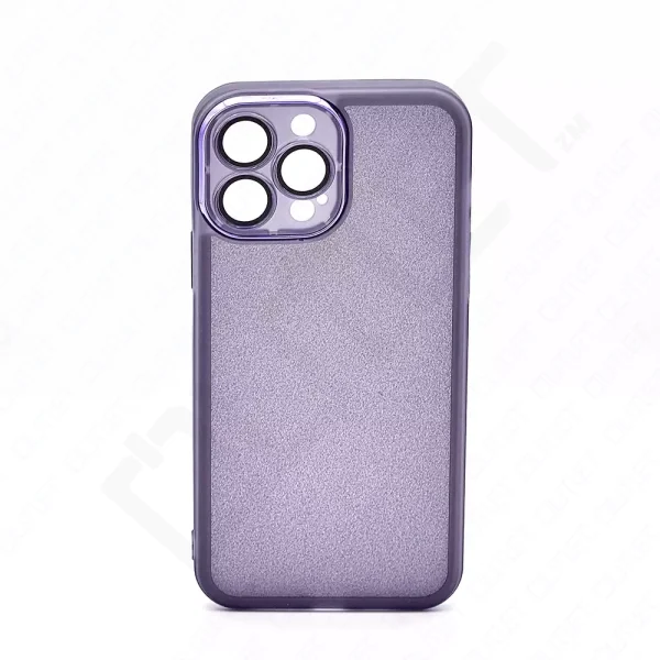 Monkii Translucent Silver Glitter Padded iPhone Case - Purple
