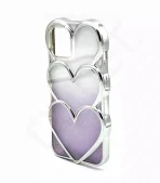 Monkii Tri-Heart Design Gradient Patterned iPhone Case - Purple
