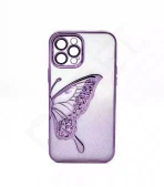 Monkii 3D Butterfly with Liquid Glitter iPhone Case - Purple