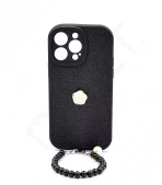 Monkii Ivory Rose Textured Finish iPhone Case - Black