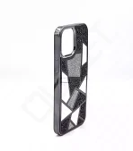 Monkii Mosaic Glitter & Mirror Design iPhone Case - Black