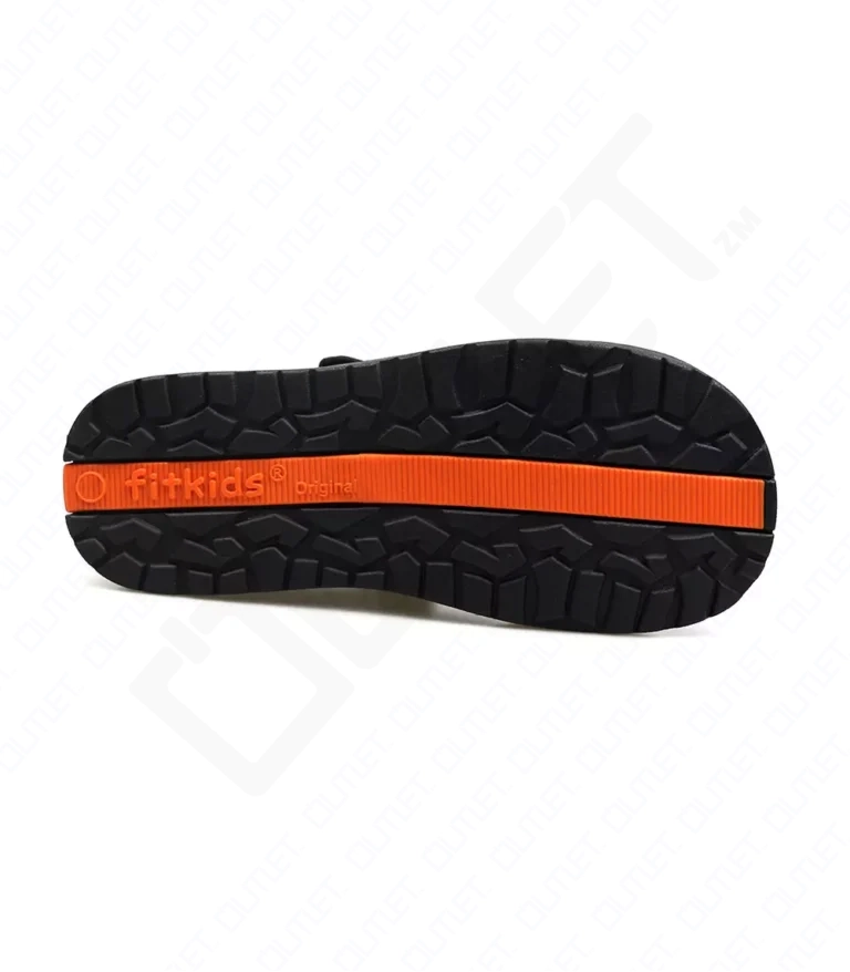 FitKids Original 19191A Black Genuine Leather Girls Shoes