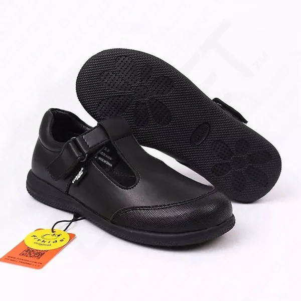 FitKids Original 81A099 Black Genuine Leather Girls Shoes