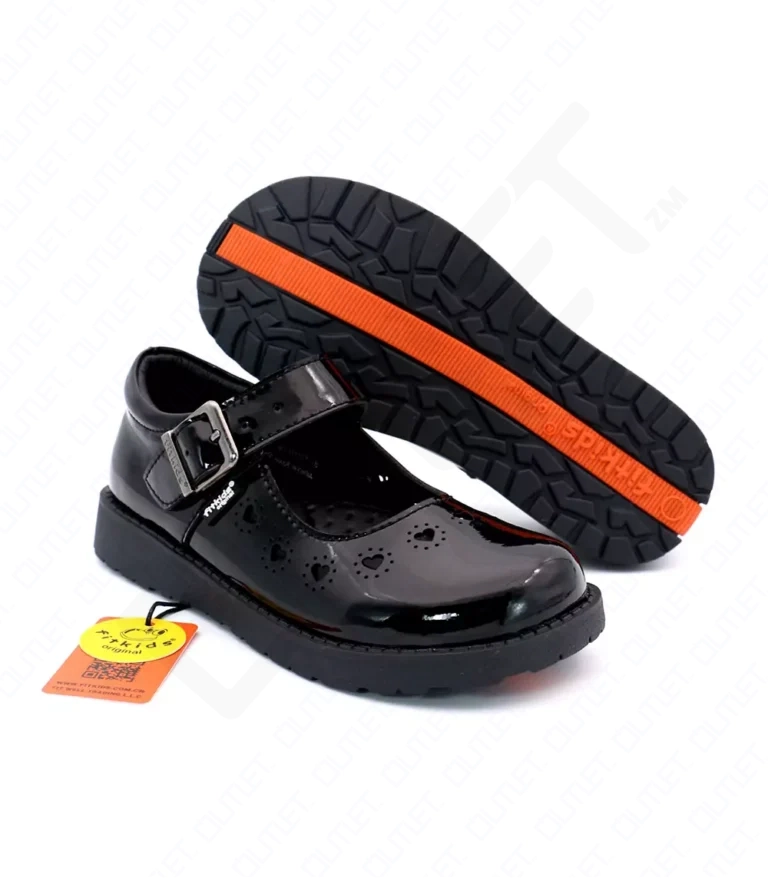 FitKids Original HY617-7B Black Patent Leather Girls Shoes