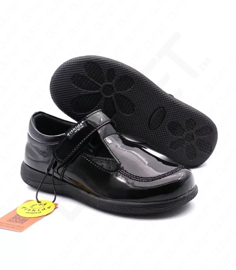 FitKids Original P81A097 Black Patent Leather Girls Shoes