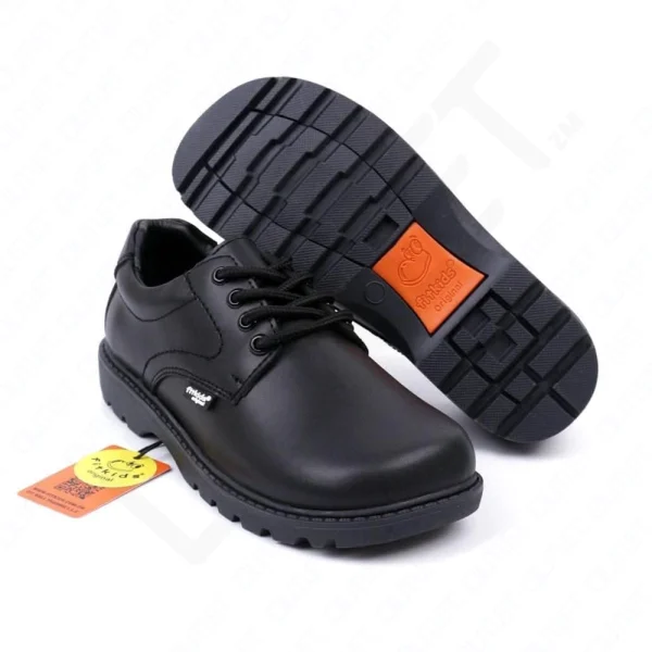 FitKids Original HY696-2A Black Genuine Leather Boys Shoes
