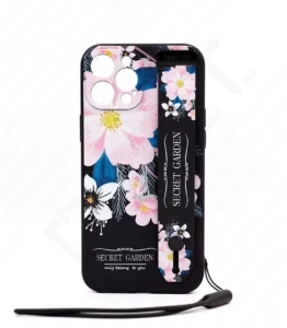 Monkii Elegant Secret Garden Floral iPhone Case with Hand Strap