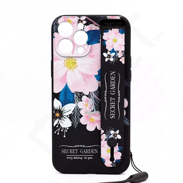 Monkii Elegant Secret Garden Floral iPhone Case with Hand Strap