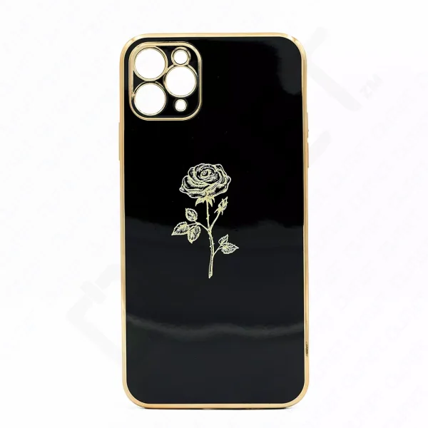 Monkii Classic Midnight Bloom Glossy iPhone Case