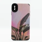 Monkii Tropical Sunset Botanical Textured iPhone Case