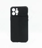 Monkii Matte Black Leather Texture iPhone Case