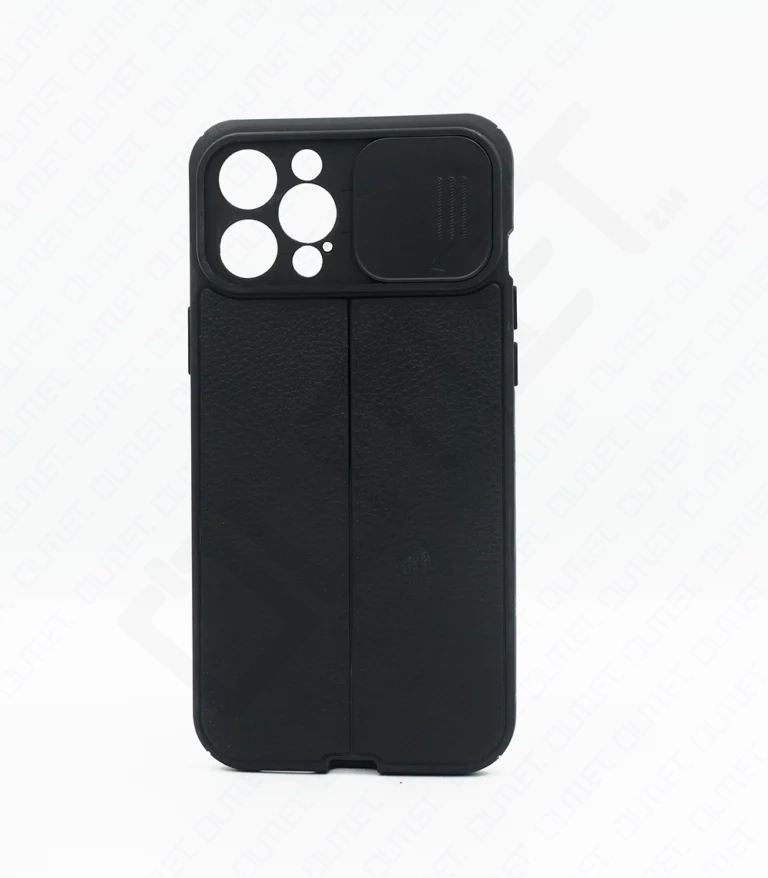 Monkii Matte Black Leather Texture iPhone Case