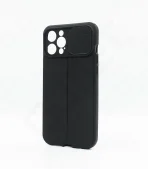 Monkii Matte Black Leather Texture iPhone Case