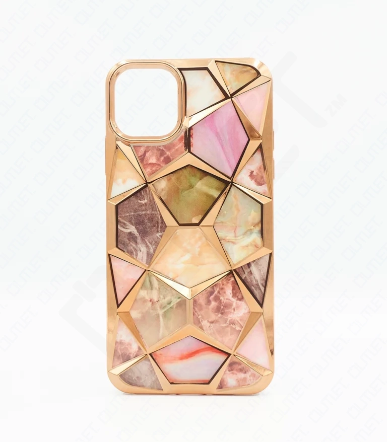 Monkii 3D Geometric Textured Marble iPhone Case